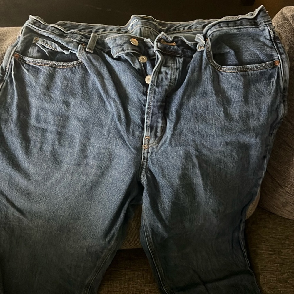 Old Navy, high-rise slouchy straight ankle jeans, size 16